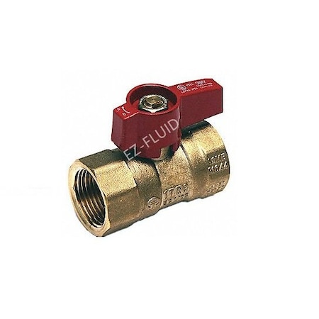 Ez-Fluid 3/4in FIP x 3/4in FIP Brass Gas Valve EZGVF34